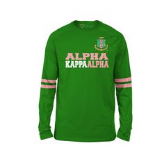 a green long sleeve shirt with the words,'alpha kapppaa '