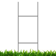 a ladder in the middle of some grass