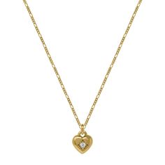 Dainty mini heart pendant necklace Materials14k gold filled chain with a 14k vermeil pendantDimensions Chain 16'' or 18'', Pendant 6mm