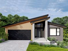 051H-0438: Modern Ranch House Plan Fits a Sloping Lot; 2788 sf, 3 Bedrooms, 3 Baths, Finished Walkout Basement Lower Level Family Room, Pool House Shed, Airy Interior, Elevation Ideas, Exterior Elevation, Duplex Plans, Two Story House Plans, House Shed, Suite Bathroom