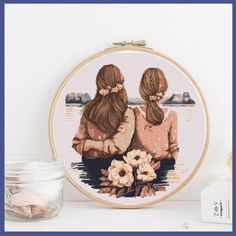 🌸 "Mother-Daughter Bond" Cross Stitch Pattern 🌸 Embroider a beautiful tapestry of love with our enchanting "Mother-Daughter Bond" cross-stitch pattern. Celebrate the cherished connection between mother and daughter with every stitch, weaving together memories, laughter, and endless affection. 🎨 Crafting Connection: Dive into the art of cross-stitching and create a masterpiece that symbolizes the unbreakable bond between mother and daughter. Whether you're a seasoned stitcher or a beginner, th Mother Daughter Art, Mother Daughter Bonding, Completed Cross Stitch, Heartfelt Gifts, Mother Daughter, Love Symbols, Pattern Making, Thoughtful Gifts, Needlework