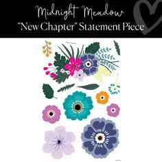 Midnight Meadow Classroom Decor Floral Decor New Chapter Statement Piece by ULitho Classroom 2023, Dreamy Garden, Secondary Classroom