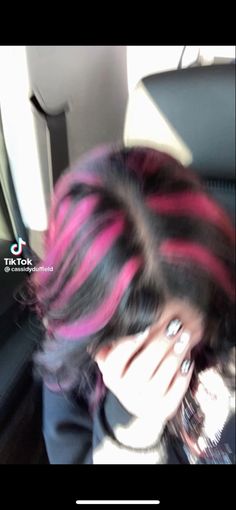 Pink And Black Nails, Pink And Black Hair, Pink And Black, Black Nails, Pink Hair, Black Hair, Nails, Hair, Pink