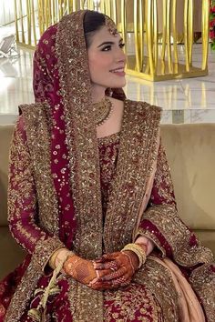 #fashion, #style, #outfitinspiration, #beauty Abida Dada Bridal, Pakistani Baraat Dresses, Pakistani Bridal Dupatta Draping Styles, Pakistani Reception Bride, Baraat Dress Pakistani Bridal Wear, Baat Pakki Dress, Nikkah Dress Pakistani, Shadi Aesthetic, Pakistani Bridal Look