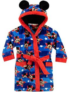 Disney Boys' Mickey Mouse Robe Size 6 Blue Robe Hood, The Mickey Mouse Club, Mickey Mouse Club House, Nightwear Dress, Kids Robes, Mickey Mouse Club, Disney Boys, Mickey Mouse Birthday