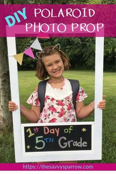 Giant Polaroid Frame, School Photo Frames, Polaroid Diy