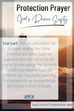 Discover a collection of powerful prayers for God's protection. These prayers invoke His divine shield to safeguard you and your loved ones from harm. Learn more at DailyEffectivePrayer.org.