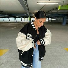 Baseball Jacket Outfit, Looks Pinterest, Aesthetic Streetwear, Baseball Outfit, Looks Chic