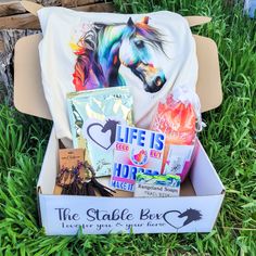 the stable box is full of goodies for horse lovers and their favorite treats to share with each other