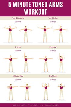 the 5 minute toned arms workout is great for beginners to do at home