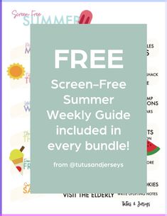 the free screen - free summer weekly guide for kids