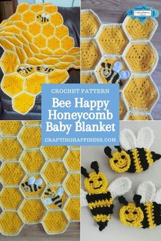 crochet pattern bee happy honeycomb baby blanket