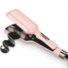 Most hair crimpers on the market are 1 inch, But the Aima Beauty two barrel hair crimper has extra large size of 1.25 inch, longer tourmaline ceramic glaze. Compared with the three barrel, it is lighter in weight. The advantages are:  Enhanced Volume and Texture: The wider plates of our 1.25-inch hair crimper allow you to create more volume and texture in your hair compared to the standard 1-inch crimper. Say goodbye to flat, lifeless hair and hello to bouncy, runway-ready locks that turn heads Crimper Hair, Hair Waver Iron, Semi Permanent Hair Dye, Hair Crimper, Barrel Curls, Hair Waver, Crimped Hair, Body Hygiene, Lifeless Hair