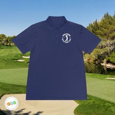 Look sharp on the golf course while also standing up and proudly advocating for people who stutter with this timeless "Golfers Stutter Too" men's polo shirt, designed specifically for golfers who stutter. A portion of proceeds will go to the National Stuttering Association (NSA) support groups -- thanks for supporting Team Stuttering! Made with 100% soft polyester, these men's sport polo shirts are moisture-wicking and snag resistant so that they stay comfy and like new for a long time to come.? Collared Golf T-shirt With Graphic Print, Collared Graphic Print T-shirt For Golf, Moisture-wicking Polo Collar Golf T-shirt, Graphic Print Polo Collar T-shirt For Golf, Graphic Print Polo T-shirt For Golf, Sporty Golf Polo Shirt With Graphic Print, Moisture-wicking Short Sleeve Polo Shirt For Golf, Moisture-wicking Short Sleeve Golf Polo Shirt, Moisture-wicking Cotton Golf T-shirt