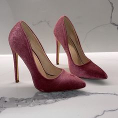 Worn Only Once, Like Brand New Velvet Heels, Purple Velvet, Shoes Women Heels, Pink Purple, Shoes Heels, Size 7, Velvet, Women Shoes, Brand New