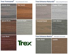 the different types of wood that are available in various colors and sizes, including brown, gray