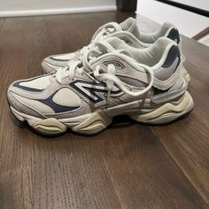 Worn A Few Times Very Gently, Essentially “Like New” Condition. No Wearing On The Soles, Etc New Balance Shoes 9060, New Balance Shoes, Womens Shoes Sneakers, New Balance, Grey And White, Like New, Shoes Sneakers, Women Shoes, Grey