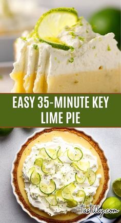 Key Lime Pie is a quick and easy crowd-pleasing dessert with only 15 minutes of prep time. Made with a graham cracker crust, tangy lime juice, sweet condensed milk, rich egg yolks, and topped with whipped heavy cream, it’s a guaranteed success! Cranberry Key Lime Pie, Easy Lemon Pie, Lemon Pies, Millionaire Pie, Easy Honey Garlic Chicken, Pie Store, Digestive Cookies, Dessert Pies, Key Lime Pie Bars