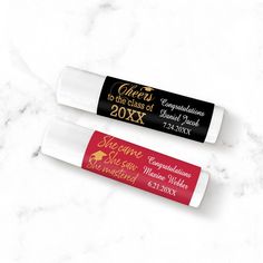 "This order comes with Personalization ➼LISTING INCLUDES * Set of 12 (tube shape lip balms and 12 labels) * Dimensions : 2.5\"Height, 0.6\"Diameter * Material: White Stick Lip Balm filled with vanilla  & Personalized Peel-and-stick Labels ➼Ingredients:  Glycine Soja (Soybean) Oil, Beeswax, Helianthus Annuus (Sunflower) Seed Oil, Theobroma Cacao (Cocoa) Seed Butter, Butyrospermum Parkii (Shea Butter) Fruit, Tocopherol Acetate, Aloe Barbadensis Leaf Juice, and may also contain FD&C Flavoring & Color. ➼ASSEMBLY: Required Stickers attached to the Lip Balm CUSTOM ORDERS WELCOME! * Looking for something different? Just ask! send me email/convo as to when your required date is, and delivery address * Thank you for visiting! ❤️BTWNYOUandME Team❤️" Lip Balm Party Favors, Butter Fruit, Personalized Lip Balm, Lip Balm Favors, Lip Balm Stick, Graduation Design, Graduation Favors, Helianthus Annuus, Flavored Lip Balm