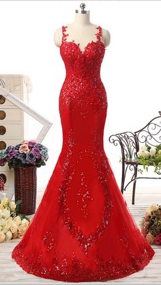 100%Real Photo Long Evening Dresses Sweetheart Tulle Mermaid vestido de festa Sequined Appliques Floor Length Evening Dress Floor Length Evening Dress, Evening Fashion, Long Evening Dresses, Homecoming Dresses Tight, Evening Dress Floor Length, Vestidos Prom, Art Dress, Red Prom Dress, Evening Party Dress