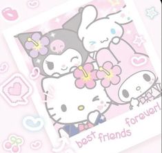 an image of two hello kitty friends