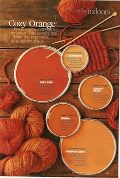 an advertisement for the color orange is shown