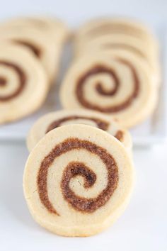 cinnamon roll cookies on a plate ready to be eaten