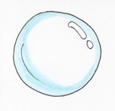 a drawing of a round object with two eyes