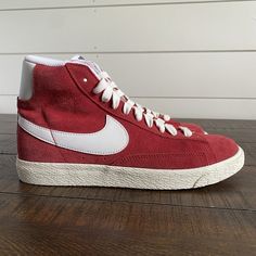 Nike Blazer Mid Gs Color: White / Red Size: Us Women's 7.5 = Kids 6y (Medium Width) **Does Not Include Original Box** Brand New! Comes From A Smoke-Free, Pet-Free Home See Pictures If You Have Any Questions, Please Do Not Hesitate To Ask Before Purchasing. Casual Synthetic Skate Shoes With Red Sole, Red Synthetic Round Toe Skate Shoes, University Red High-top Synthetic Sneakers, Red Mid-top Skate Shoes With Cushioned Footbed, Nike Lace-up Skate Shoes With Red Sole, University Red Mid-top Synthetic Sneakers, Red Mid-top Synthetic Skate Shoes, Red Low-top Synthetic Skate Shoes, Red Synthetic Skate Shoes With Red Sole