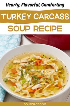 Turkey Carcass Soup Recipe Turkey Soup With Carcass Recipes, How To Make Soup From Turkey Carcus, Creamy Turkey Soup From Carcass Recipes, Turkey Soup From Carcass Recipes, Turkey Carcass Soup, Turkey Soup Crockpot, Turkey Soup Recipes, Turkey Soup From Carcass, Creamy Turkey Soup