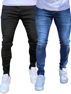 Moda Shein, Men's Business Casual Style, Fashion Clothes For Men, Men's Denim Style, Loom Bands, Clothes For Men, White Pants, Neymar