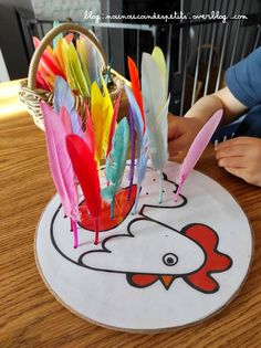 Chicken Eyfs Activities, Chicken Crafts, Pre K Activities, Hand Crafts For Kids, Pet Chickens, Toddler Crafts, Fine Motor Skills, Fine Motor, Motor Skills