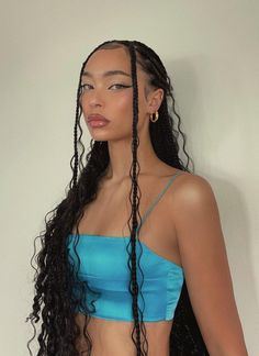 Goddess Braids Latina, Pretty Braids, Goddess Braids Hairstyles, Box Braids Hairstyles For Black Women, Hairdos For Curly Hair