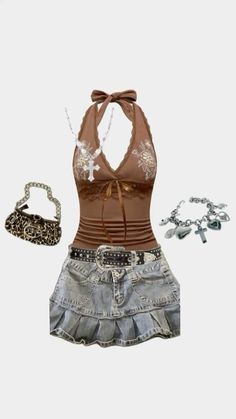 Summer Friday Outfit, Unique Rave Outfits, Summer Friday, 2000s Outfit, Trendy Outfit Ideas, Friday Outfit, 2000s Fashion Outfits, Trendy Fall