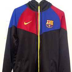 Fc Barcelona Nike Tech Condition: New With Tags Size: Xl Nike Outerwear For Sports Events, Nike Long Sleeve Outerwear For Sports Events, Nike Long Sleeve Windbreaker For Sports Events, Nike Black Sports Outerwear, Multicolor Track Jacket For Sports In Fall, Nike Black Outerwear For Sports Events, Nike Outerwear For Sports Events In Fall, Multicolor Track Jacket For Fall Sports, Nike Fall Outerwear For Sports Events