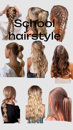 Cute Sporty Hairstyles, Preppy Hairstyles, Hairstyle Examples, Easy Hairstyles For Thick Hair, Cute Simple Hairstyles, Beach Hairstyles For Long Hair, Beautiful Braided Hair, Hairstyles For Layered Hair, Hairdos For Curly Hair