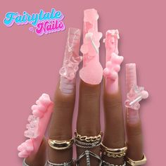 "Gummy Beary Pink  Press On Nails SIZE: 3XL THUMB: 2 INDEX: 7 MIDDLE: 5 RING: 8 PINKY: 10 FITS MEDIUM-LARGE NAIL BEDS Style in photo: \"XXXL SQUARE\" ALL PRESS ONS ARE HANDCRAFTED PRICES WILL VARY DEPENDING ON ADD-ONS SUCH AS CHARMS, STONES, ETC. **ALL SALES ARE FINAL! NO REFUNDS OR EXCHANGES, SO PLEASE MAKE SURE YOU KNOW YOUR EXACT MEASUREMENTS BEFORE ORDERING** If your nail size does not match our pre-made sets, please select \"Custom Size\" in the drop down menu option and sen your measurements via the \"CONTACT\" page. Nails containing bling and other add ons (Custom Nails) will be made to order. Processing times are 7-10 business days. If you need your order sooner, please select \"Next Day\" for faster processing and shipping. All orders come with application kits: Nail file, nail bu Candy Charms Nails, Page Nails, Press On Nails Size, Bear Nails, Pink Press On Nails, Candy Nails, Nails Size, Custom Nails, Bears Nails