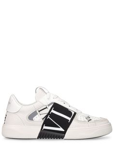 Leather upper. Front lace-up closure. Logo details. Rubber sole Designer Leather Sneakers With Laces, Designer Leather Sneakers, Luxury Sneakers With Laces, Ski Accessories, Mule Sandals, Flat Espadrilles, Heeled Loafers, Swim Accessories, Ski Wear