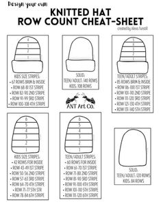 instructions for how to sew a knitted hat