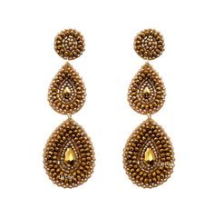 "Seed Bead Earring * 1 pair * Size: approx. 3.5\" x 1.25\" * Push Back * Seed Beads" Teardrop Gold Beads Earrings For Party, Gold Beads Teardrop Earrings For Party, Emoji Earrings, Seed Bead Earring, Teardrop Earrings Gold, Bead Earring, Cocktail Earrings, Dog Earrings, Earring Gift