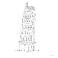 One Line Pisa Tower Italy by Seven Trees Design is produced with printing that covers the entirety of the canvas for a sleek and stylish museum-quality look. Our framed prints are made by expert craftsmen who strive to make each canvas the masterpiece that your home deserves. Each of our framed canvas art prints is hand-crafted and made-to-order to give it a high quality and professional appearance. To ensure the clearest, most accurate depiction of the artists' original vision, we print each wo Pisa Tower, New York Canvas, Tower Of Pisa, Canvas Letters, Ocean Canvas, Bird Canvas, Sunset Canvas, Watercolor Canvas, Vintage Lettering