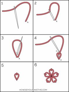 step by step instructions on how to make an origami bow