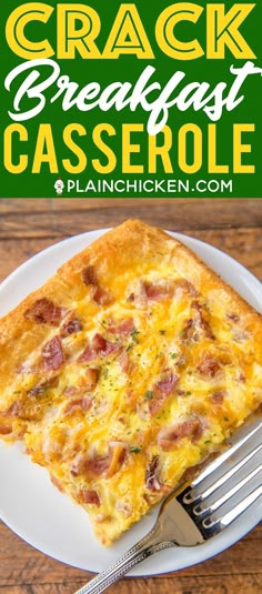 Egg Casseroles, Breakfast Casserole Bacon, Easy Breakfast Casserole, Hashbrown Breakfast Casserole, Brunch Casserole, Breakfast Casserole Easy, Plain Chicken, Bacon Breakfast, Breakfast Casseroles