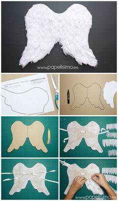 how to make an angel wings out of toilet paper - step by step instructions and pictures