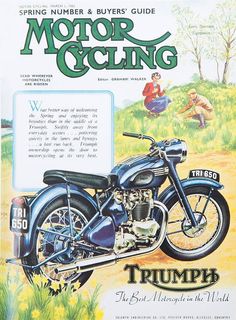 an advertisement for the triumph motorcycle company