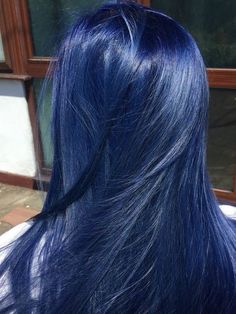 Midnight Blue Hair, Royal Blue Hair, Dyed Hair Blue, Dark Blue Hair, Hair Color Streaks