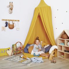 A stylish canopy is an unusual decoration of a child's room and, at the same time, an atmospheric place where the child can play, relax or read books with its parents. It will add cosiness, charm and fairy-tale atmosphere to the room. The canopy hanging over the child's bed creates a safe place for rest, it will help the child falling asleep and will take your child to magical land of dreams. Combined with soft and comfy floor mat it will become a perfect and quiet fun corner. When arranged with Canopy Nursery, Play Canopy, Nursery Canopy, Hanging Tent, Kids Canopy, Baby Canopy, Play Tents, Bed Canopy, Play Tent