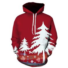 Hooded Christmas Tree 3D Print Pullover Hoodie - Colormix - 3C43974714 - Men's Clothing, Men's Hoodies & Sweatshirts  #MensHoodiesSweatshirts #Men's #Clothing # #Men's #Hoodies #& #Sweatshirts Christmas Sweatshirt Ideas, Christmas Tree Hoodie, Christmas Tree Graphic, Hoodie Allen, Cheap Christmas, Clothing Sites, Christmas Hoodie, 2023 Christmas, Hoodie Size Chart