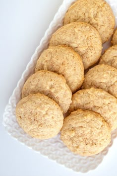 a white plate filled with cookies on top of a table