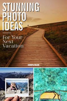 a book cover with the title stunning photo ideas for your next vacation